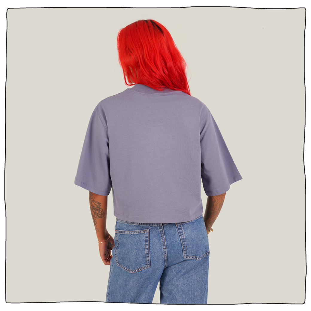 Skull Boxy Crop Tee