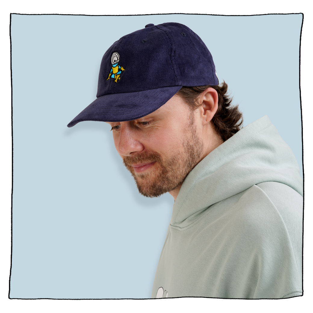 Lil Spaceman Cord Cap in Navy